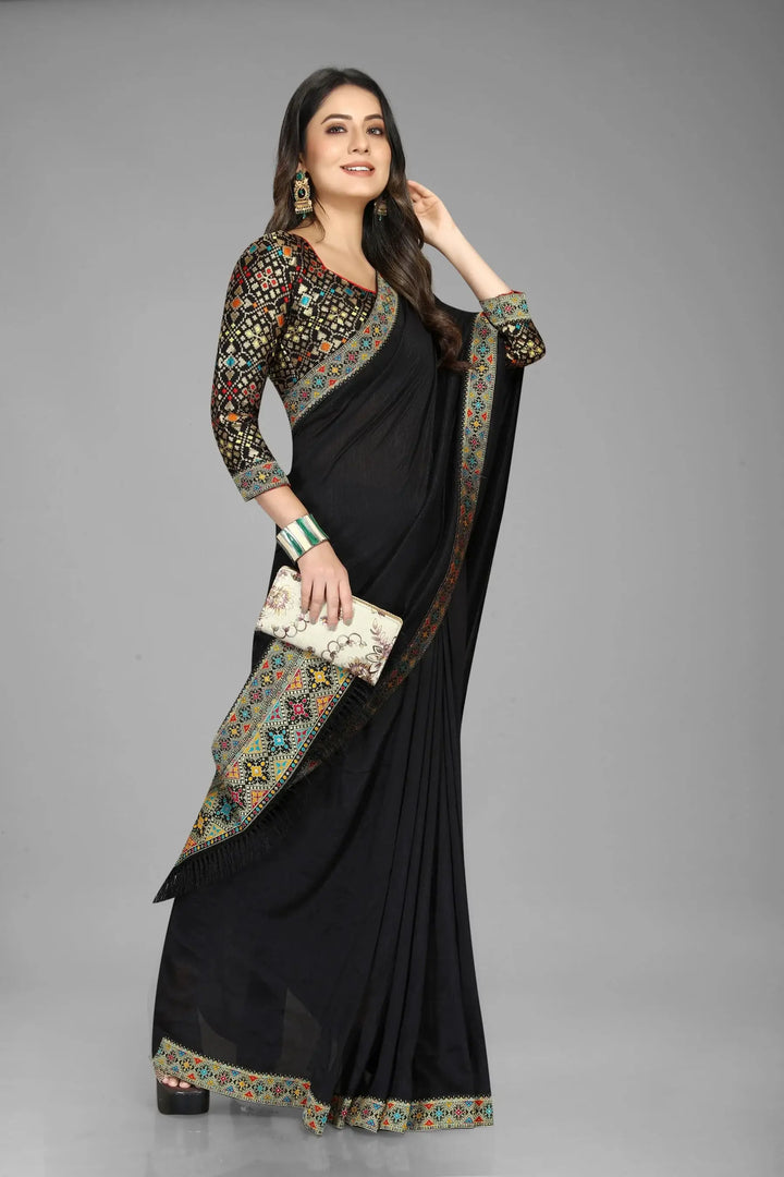 black saree