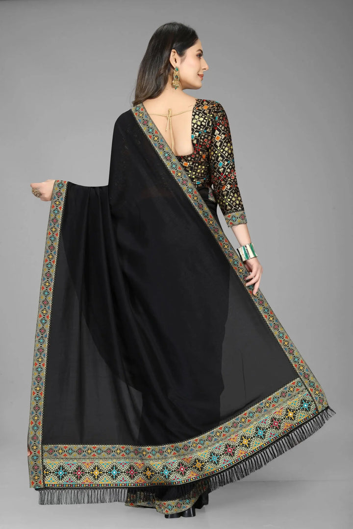 black saree for women