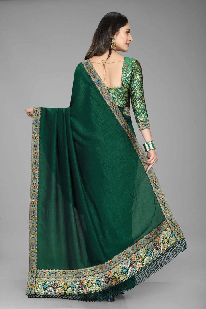 women green saree