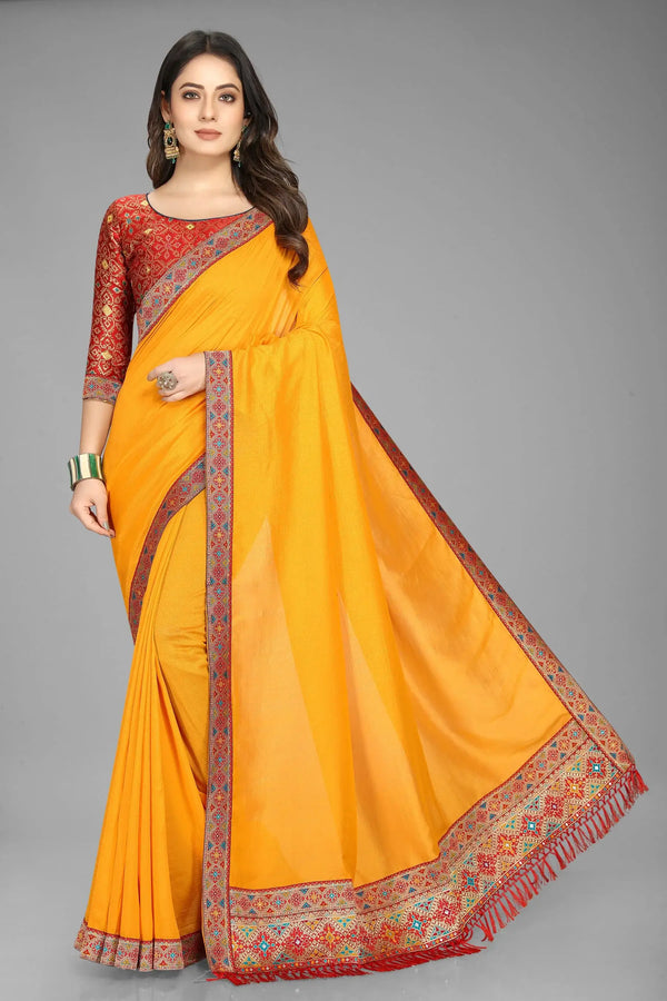 saree for women yellow