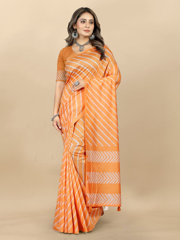 Hand Batik Printed Saree For Women