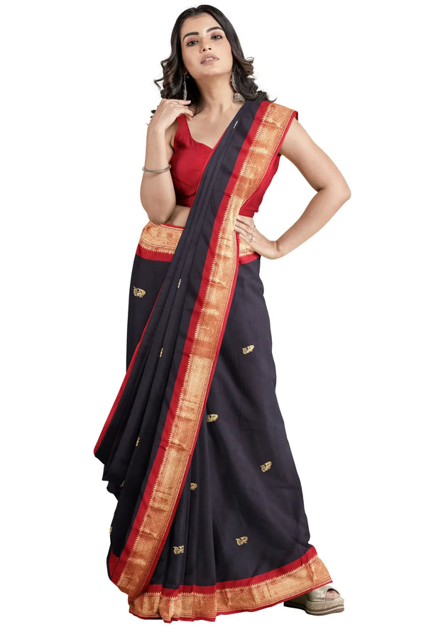 Cotton Paithani silk Saree with pure classy zari work