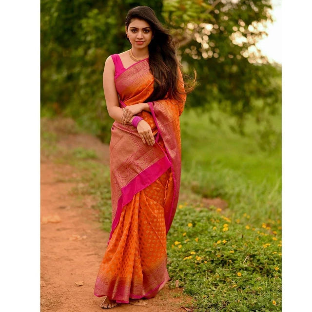 Soft Silk Saree with Rich Jacquard Work