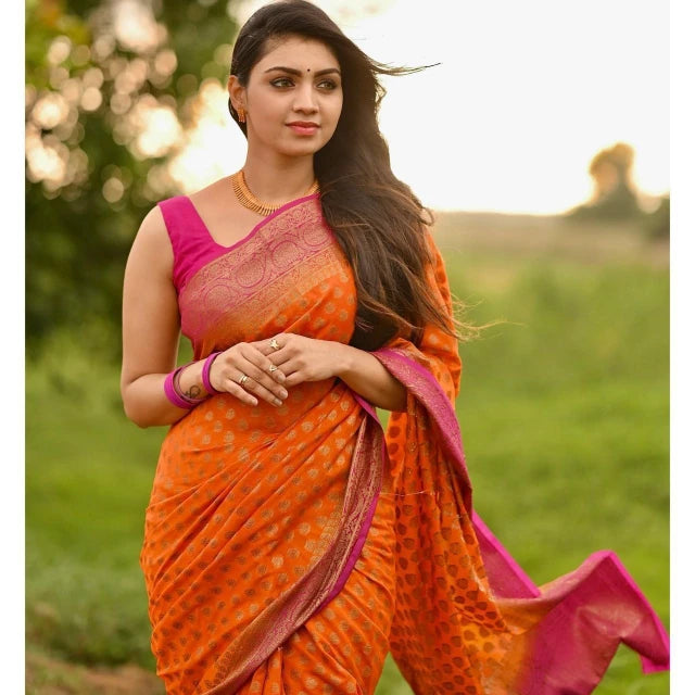 Soft Silk Saree with Rich Jacquard Work