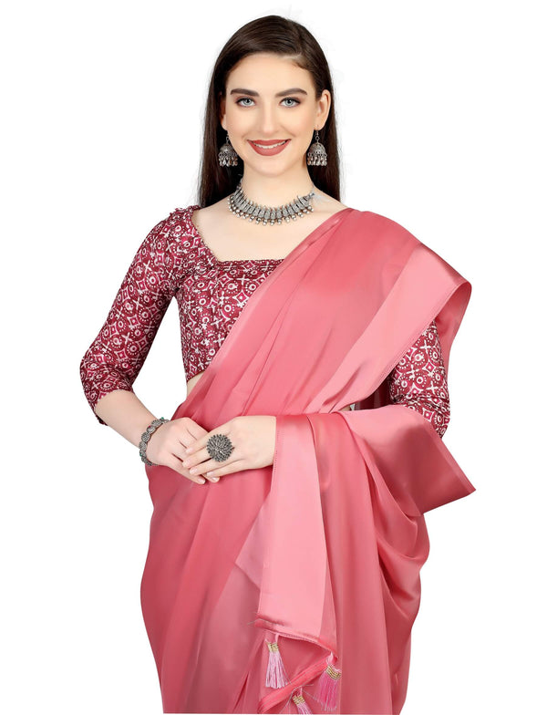 Chiffon Patti Soft Plain Saree