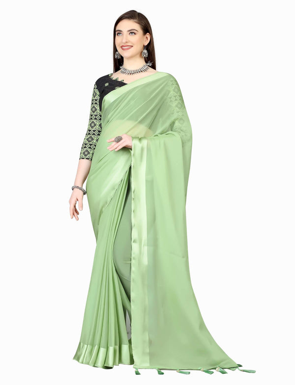 Chiffon Patti Soft Plain Saree