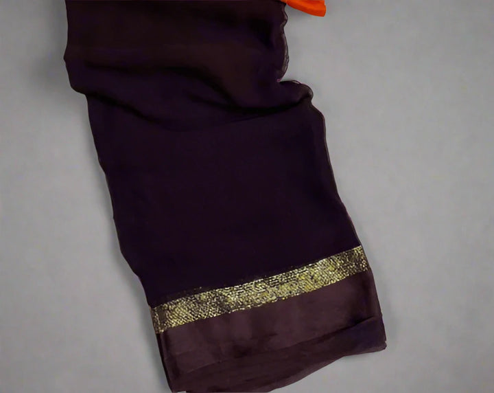 Hand-Dyed Soft Viscose Plain Saree