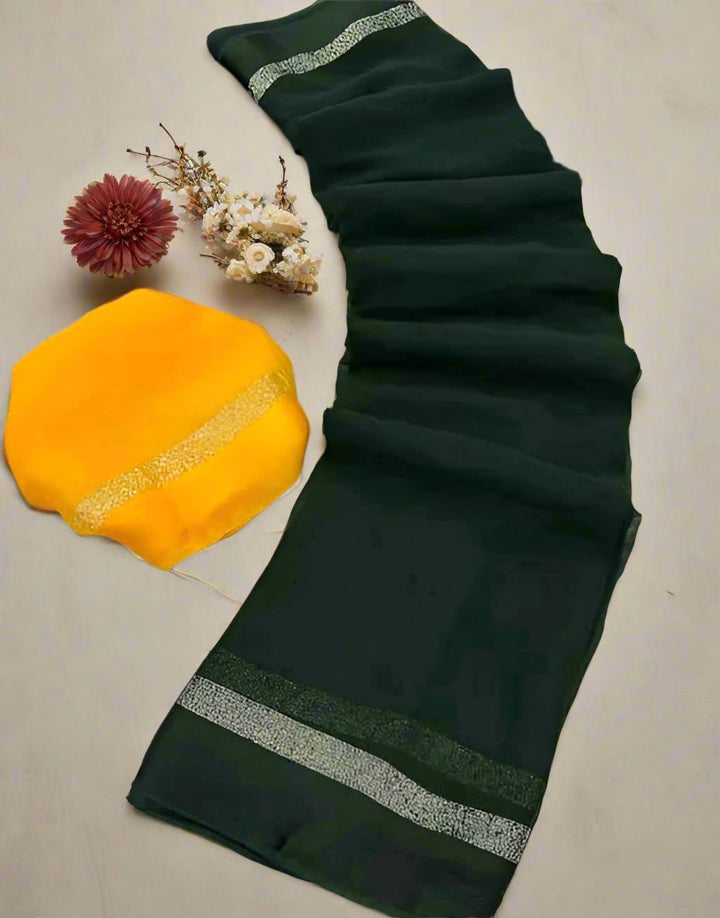 Hand-Dyed Soft Viscose Plain Saree