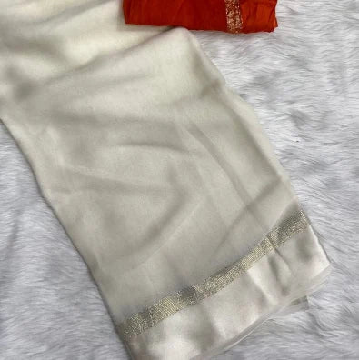 Hand-Dyed Soft Viscose Plain Saree