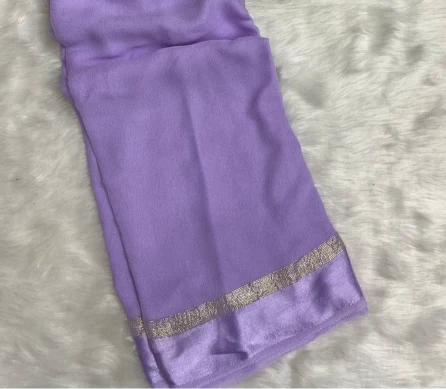 Hand-Dyed Soft Viscose Plain Saree