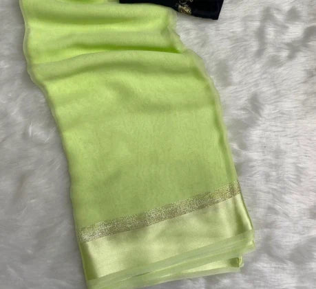 Hand-Dyed Soft Viscose Plain Saree